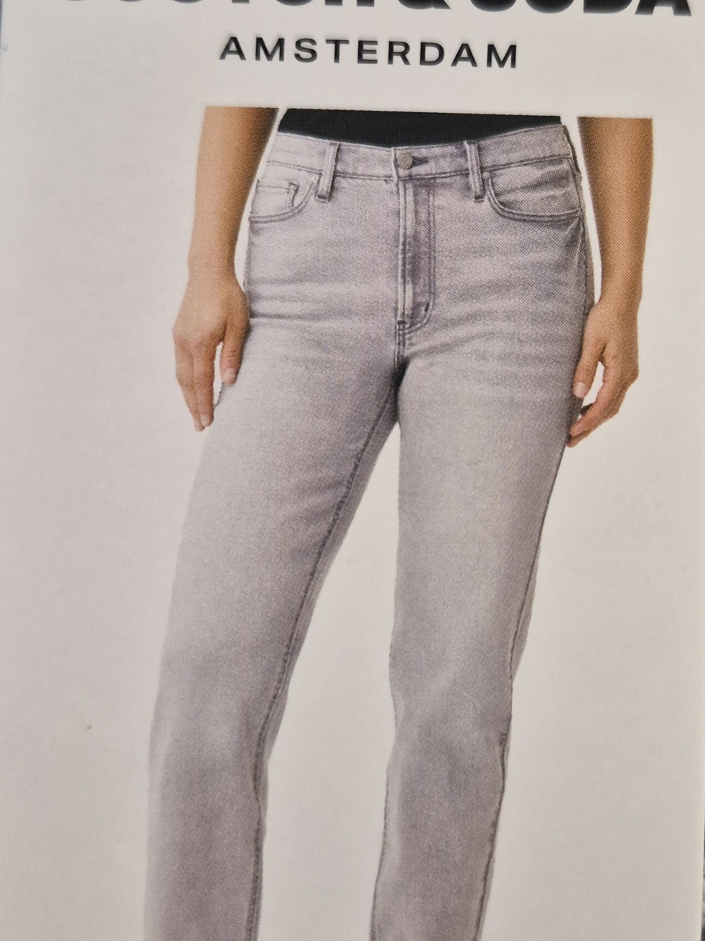 Scotch & Soda Light Gray Straight-Leg Jeans
